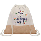 Sac Fête des Mères Mamie Famille Idée Cadeau anniversaire Noël Travail Boulot Métier Départ Retraite Collègue Femme cabas shopping plage