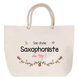 Sac Fête des Mères Mamie Famille Idée Cadeau anniversaire Noël Travail Boulot Métier Départ Retraite Collègue Femme cabas shopping plage