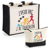 Cabas homme ou femme sac plage ou shopping tote bag pochette trousse Idée cadeau original pour anniversaire Noël travail départ retraite collègue famille fete des mères fetes des pères papa maman mamie papi