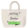 Sac Fête des Mères Mamie Famille Idée Cadeau anniversaire Noël Travail Boulot Métier Départ Retraite Collègue Femme cabas shopping plage