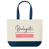 Sac de shopping bleu Biologiste en Vacances