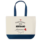 Sac de shopping bleu Bazar d'un Bertrand d'amour