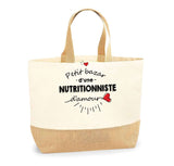 Sac Jute Fête des Mères Fêtes des Pères Mamie Papi Famille Idée Cadeau anniversaire Noël Travail Boulot Métier Départ Retraite Collègue Femme Homme