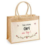 Sac Fête des Mères Mamie MAman Soeur Femme Famille Idée Cadeau anniversaire Noël Travail Boulot Métier Départ Retraite Collègue Femme cabas shopping plage