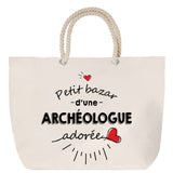 Sac Fête des Mères Mamie Famille Idée Cadeau anniversaire Noël Travail Boulot Métier Départ Retraite Collègue Femme cabas shopping plage