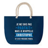 Sac de plage Bleu anse corde Christophe Parfait