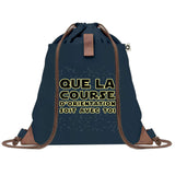 sac a dos bleu coton recycle avec pochette idee cadeau originale pour collegue ami prof ou membre de la famille cadeau mixte noel anniversaire secret santa ou depart au travail sac leger pratique et ecologique design breton moderne