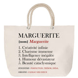 Sac Fête des Mères Mamie Famille Idée Cadeau anniversaire Noël Travail Boulot Métier Départ Retraite Collègue Femme cabas shopping plage