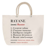 Sac Fête des Mères Mamie Famille Idée Cadeau anniversaire Noël Travail Boulot Métier Départ Retraite Collègue Femme cabas shopping plage