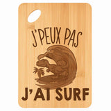 Planche bambou gravée personnalisée femme homme idée cadeau Fête des Mères Fête des Pères apéro papa maman prénom cuisine plateau fromage