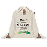 Sac à dos avec pochette Merci Musicienne Inoubliable Femme
