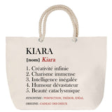 Sac Fête des Mères Mamie Famille Idée Cadeau anniversaire Noël Travail Boulot Métier Départ Retraite Collègue Femme cabas shopping plage