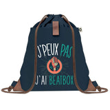 sac a dos bleu coton recycle avec pochette idee cadeau originale pour collegue ami prof ou membre de la famille cadeau mixte noel anniversaire secret santa ou depart au travail sac leger pratique et ecologique design breton moderne