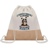 Sac Fête des Pères Papi Papa Cadeau anniversaire Noël Travail Boulot Métier Départ Retraite Collègue Homme cabas shopping plage