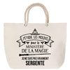 Sac Fête des Mères Mamie Famille Idée Cadeau anniversaire Noël Travail Boulot Métier Départ Retraite Collègue Femme cabas shopping plage