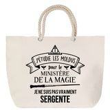Sac Fête des Mères Mamie Famille Idée Cadeau anniversaire Noël Travail Boulot Métier Départ Retraite Collègue Femme cabas shopping plage