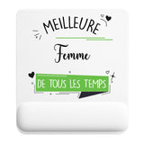 Tapis de souris ergonomique avec repose-poignet, accessoire bureau pour femme et homme, fête des pères, cadeau pas cher, idée cadeau fête des mères, secret santa, départ à la retraite, télétravail et gaming