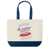Sac de shopping bleu Gardien de la Paix Meilleur du Monde