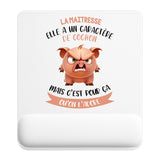 Tapis de souris La Maitresse caractère de cochon