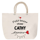 Sac Fête des Mères Mamie Famille Idée Cadeau anniversaire Noël Travail Boulot Métier Départ Retraite Collègue Femme cabas shopping plage