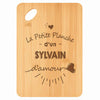 Planche bambou gravée personnalisée homme idée cadeau Fête des Pères apéro 30×20 prénom cuisine plateau fromage anniversaire noel papa papi 