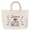 Sac Fête des Mères Mamie Famille Idée Cadeau anniversaire Noël Travail Boulot Métier Départ Retraite Collègue Femme cabas shopping plage