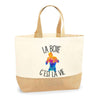 Sac Jute Fête des Mères Fêtes des Pères Mamie Papi Famille Idée Cadeau anniversaire Noël Travail Boulot Métier Départ Retraite Collègue Femme Homme