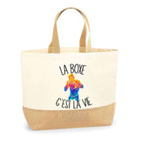 Sac Jute Fête des Mères Fêtes des Pères Mamie Papi Famille Idée Cadeau anniversaire Noël Travail Boulot Métier Départ Retraite Collègue Femme Homme