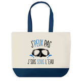 Sac de shopping bleu J'peux pas Apnée sous l'eau