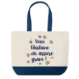 Sac Fête des Mères Mamie Famille Idée Cadeau anniversaire Noël Travail Boulot Métier Départ Retraite Collègue Femme cabas shopping plage