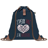 sac a dos bleu coton recycle avec pochette idee cadeau originale pour collegue ami prof ou membre de la famille cadeau mixte noel anniversaire secret santa ou depart au travail sac leger pratique et ecologique design breton moderne
