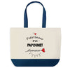 Sac de shopping bleu Bazar d'un Papounet d'amour