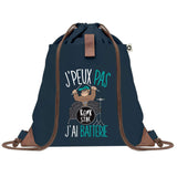 sac a dos bleu coton recycle avec pochette idee cadeau originale pour collegue ami prof ou membre de la famille cadeau mixte noel anniversaire secret santa ou depart au travail sac leger pratique et ecologique design breton moderne