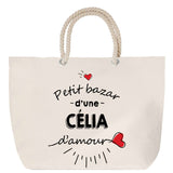 Sac Fête des Mères Mamie Famille Idée Cadeau anniversaire Noël Travail Boulot Métier Départ Retraite Collègue Femme cabas shopping plage