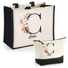 Cabas femme sac plage ou shopping tote bag pochette trousse Idée cadeau original pour anniversaire Noël travail départ retraite collègue famille fete des mères maman mamie
