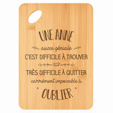 Planche bambou gravée personnalisée femme idée cadeau Fête des Mères apéro 30×20 prénom cuisine plateau fromage anniversaire noel maman mamie