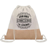 Sac Fête des Mères Mamie Maman Cadeau anniversaire Noël Travail Métier Départ Retraite Collègue Femme cabas shopping plage