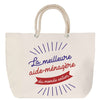 Sac Fête des Mères Mamie Famille Idée Cadeau anniversaire Noël Travail Boulot Métier Départ Retraite Collègue Femme cabas shopping plage