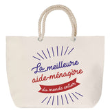 Sac Fête des Mères Mamie Famille Idée Cadeau anniversaire Noël Travail Boulot Métier Départ Retraite Collègue Femme cabas shopping plage