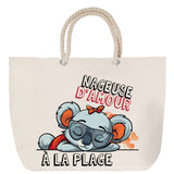 Sac Fête des Mères Mamie Famille Idée Cadeau anniversaire Noël Travail Boulot Métier Départ Retraite Collègue Femme cabas shopping plage