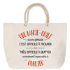 Sac Fête des Mères Mamie Famille Idée Cadeau anniversaire Noël Travail Boulot Métier Départ Retraite Collègue Femme cabas shopping plage