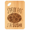 Planche bambou gravée personnalisée femme homme idée cadeau Fête des Mères Fête des Pères apéro papa maman prénom cuisine plateau fromage