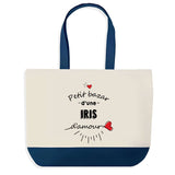 Sac de shopping bleu Bazar d'une Iris d'amour