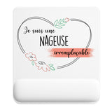 Tapis de souris ergonomique avec repose-poignet, accessoire bureau pour femme et homme, fête des pères, cadeau pas cher, idée cadeau fête des mères, secret santa, départ à la retraite, télétravail et gaming