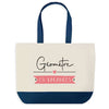 Sac de shopping bleu Géomètre en Vacances