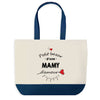 Sac de shopping bleu Bazar d'une Mamy d'amour