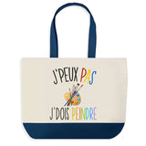 Sac de shopping bleu J'peux pas Peinture