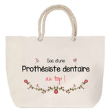 Sac Fête des Mères Mamie Famille Idée Cadeau anniversaire Noël Travail Boulot Métier Départ Retraite Collègue Femme cabas shopping plage