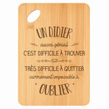 Planche bambou gravée personnalisée homme idée cadeau Fête des Pères apéro 30×20 prénom cuisine plateau fromage anniversaire noel papa papi 