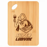 Planche bambou gravée personnalisée femme idée cadeau Fête des Mères apéro 30×20 prénom cuisine plateau fromage anniversaire noel maman mamie